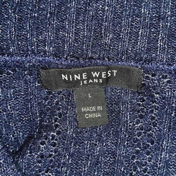 L | Nine West | "Missy" Knit Cowl-Neck Sweater - Picture 4 of 5